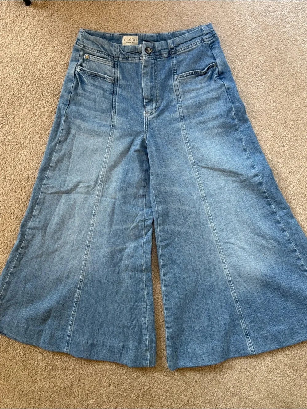 Anthropologie - Pilcro Mid-Rise Wide-Leg Crop Jeans, SZ 28, NWOT - SO CUTE ON! - Picture 4 of 6